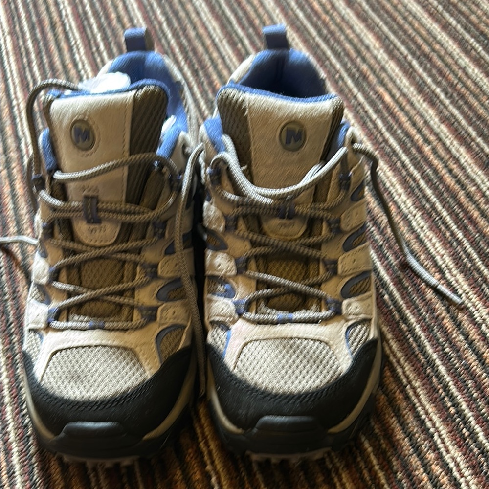 Merrell Blue and Gray Athletic Shoes with Breathable Mesh
